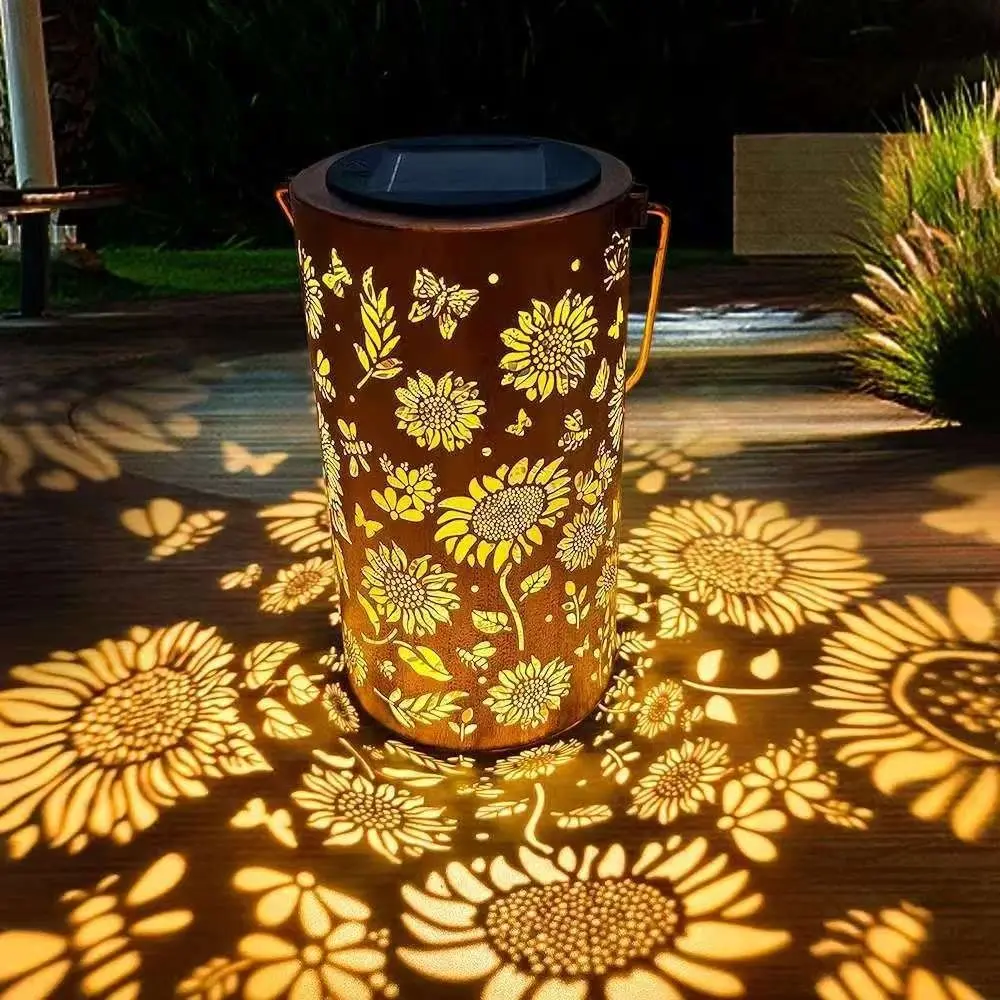 Outdoor Lighting Pathway - Luce Solare a Forma di Girasole,