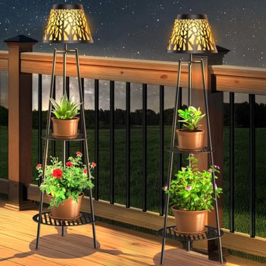 Outdoor Lighting Waterproof - Set di 2 Lampade Solari da