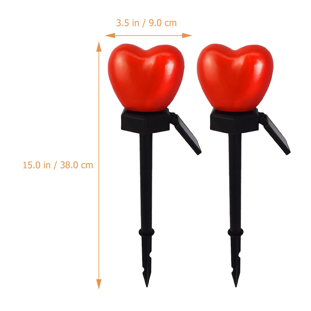 2 luci solari a forma di cuore - Outdoor Lighting Pathway recensione e prezzo